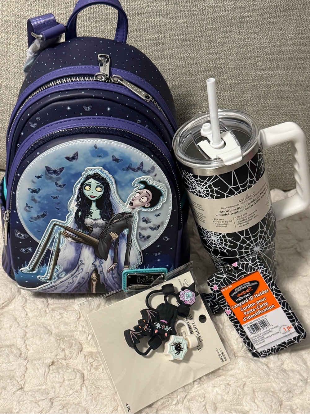 Corpse Bride Loungefly mini backpack gift bundle.